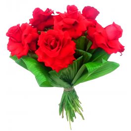 Bouquet de flores Compacto com 6 Rosas Colombianas vermelhas