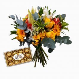 Mix de flores com chocolate